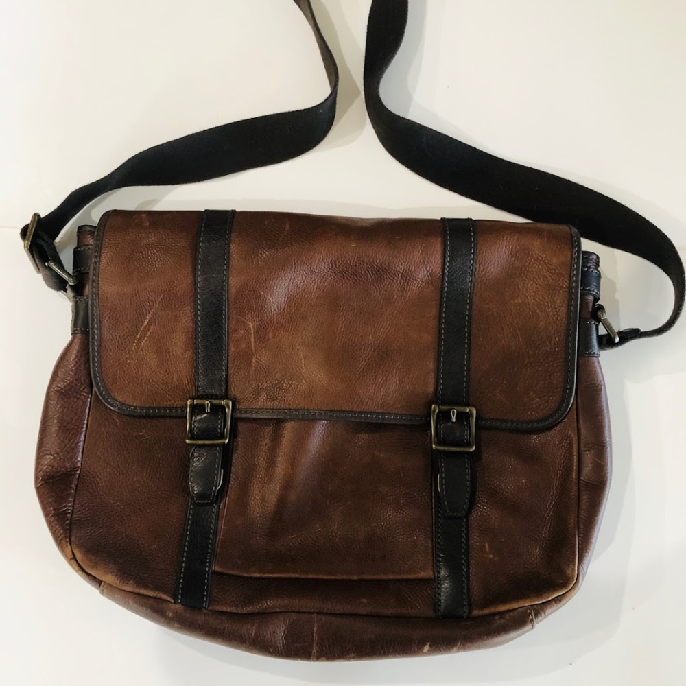 Fossil Leather Briefcase / Satchel (Vintage)